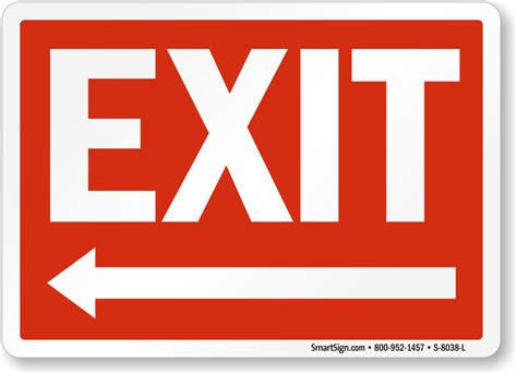 Directional Exit Signs With Arrows Free Pdf