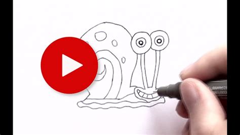 How To Draw Gary The Snail From Spongebob How To Draw Cartoons Youtube