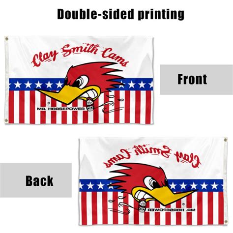Clay Smith Cams Flag Mrhorsepower Woody Woodpecker Hot Rod Flag Banner