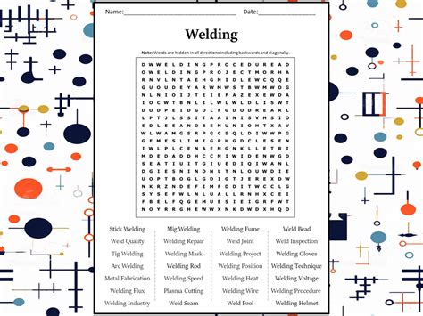 Welding Word Search Puzzle Worksheet Activity Teaching Resources