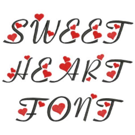 Sweetheart Font Embroidery Font Classification Embroidery Fonts By