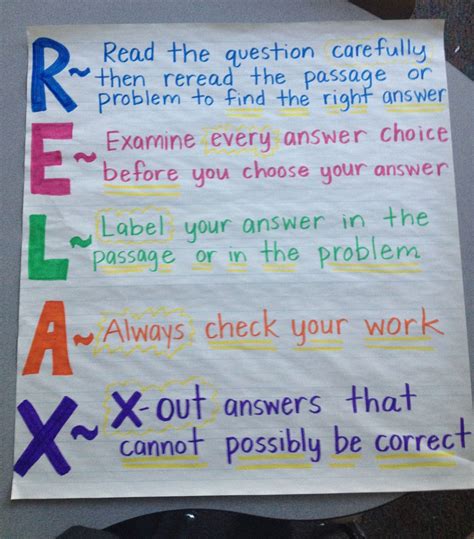 Test taking strategies - RELAX. Love this. | Test taking strategies
