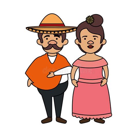 Mexican Couple Stock Illustrations 824 Mexican Couple Stock