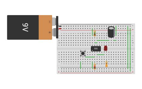 Circuit Design Ic 555 Monostable Mode Tinkercad