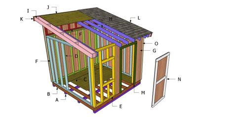The Plans For A Small Shed Are Shown