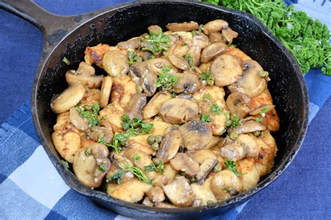 Chicken And Mushrooms In A Garlic White Wine Sauce From Gate To Plate