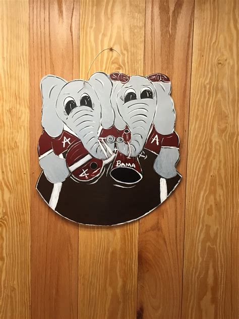 University Of Alabama Crimson Tide Door Hanger Bama Door Etsy