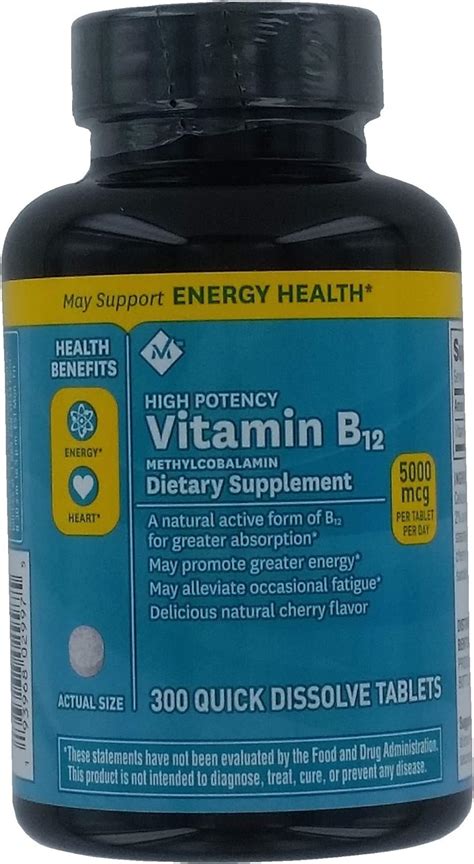 Buy Mm Sublingual Vitamin B12 5000mcg Methylcobalamin 300 Ct By