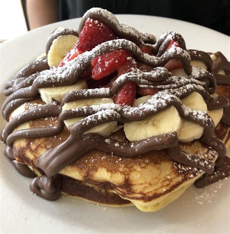 I Ate Pancakes With Nutella Strawberries And Bananas Rfood
