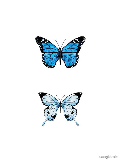 Blue Butterfly Art Print By Emagistrale Redbubble