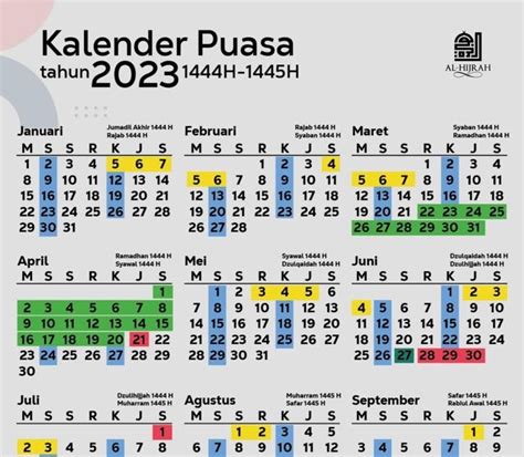 Kalender Puasa Sunnah 2023 Panduan Puasa Sunnah Wajib Tahun 2023