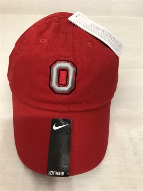 Nike Ohio Buckeyes Womens S1ze Heritage 86 Adjustable Hat Red Ebay