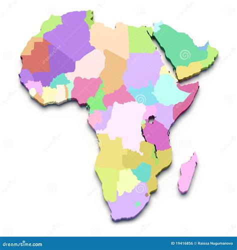 Africa Color Map Royalty Free Stock Image 19416856