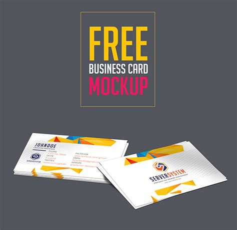 Creative Business Card Mockup Psd Freebie Download Psd