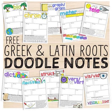 Free Greek And Latin Roots Sketch Notes Teacher Thrive