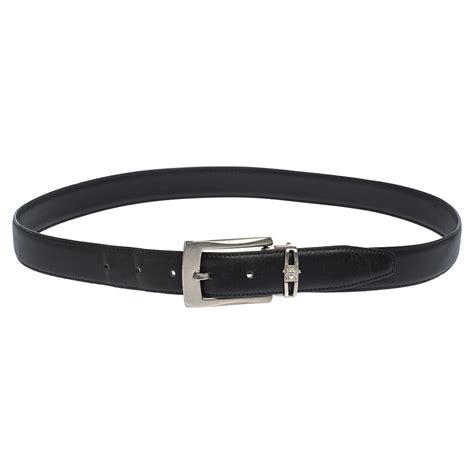 Versace Black Leather Belt 115cm Versace The Luxury Closet