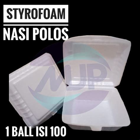 Jual Mjp Styrofoam Nasi Kotak Sterofoam Bubur Bakmi Nasi Kotak Isi Pc Shopee Indonesia