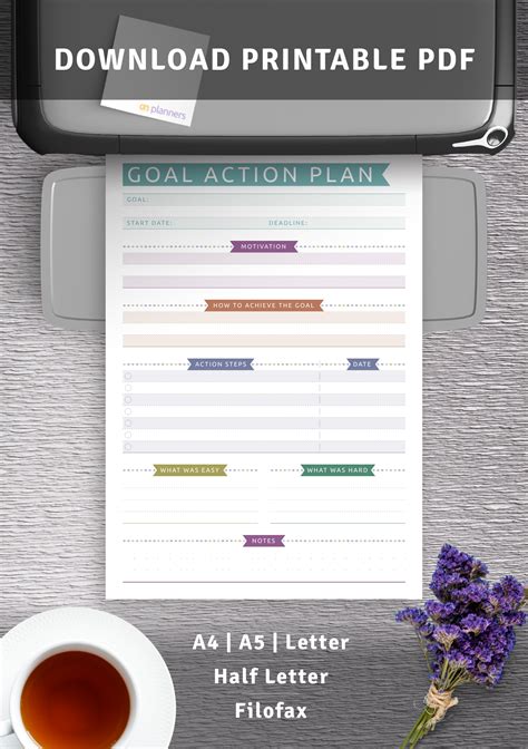 Download Printable Goal Action Plan Casual Style Pdf