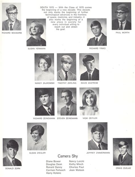 1970 Sheboygan South High School Yearbook