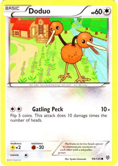 Double peck this attack does 20 attack 2 : Serebii.net TCG Plasma Storm - #99 Doduo