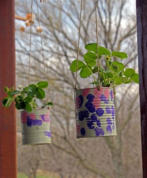 incredible ways to repurpose tin cans ideas 35 strawberry planters diy hanging