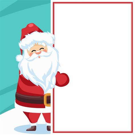 Premium Vector Merry Christmas Card Design With Santa Claus For