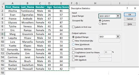Descriptive Statistics In Excel Mean Median Mode And Range Step Hot Sex Picture