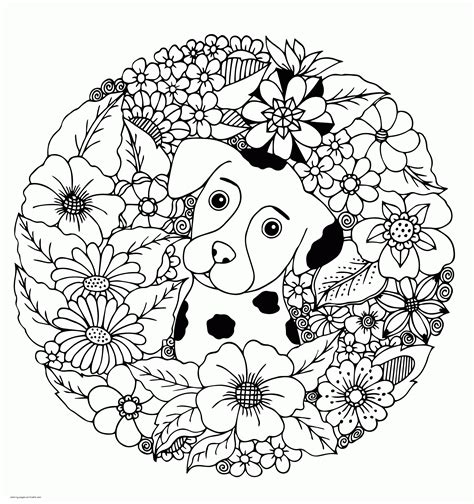 Puppy Coloring Pages For Adults Coloring Pages Printablecom