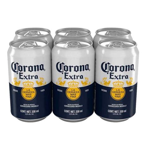 Cerveza Corona Extra Lata 6 Pack 330 Ml Soriana
