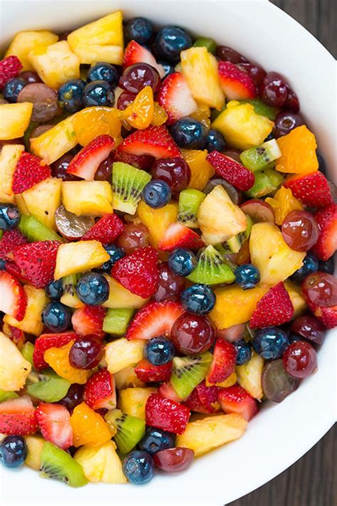 They make the perfect starter or side dish to accompany all the heavier dishes you just can't skip in a classic thanksgiving dinner, and will make. Honey Lime Rainbow Fruit Salad | Fruit Salad Recipes ...