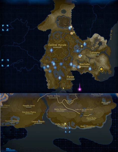 Zelda dungeon, a walkthrough and guide to the zelda games, has created an interactive map showing the game's. The Legend Of Zelda: Breath Of The Wild Detailed Map ...