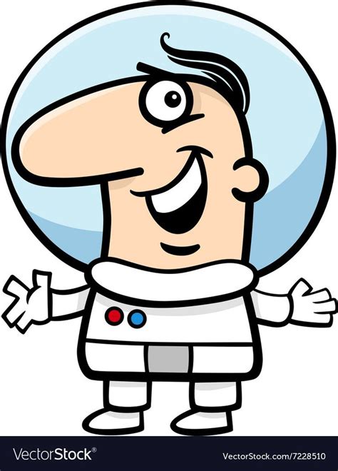 Astronaut Cartoon Vector Image On Vectorstock Simple Cartoon