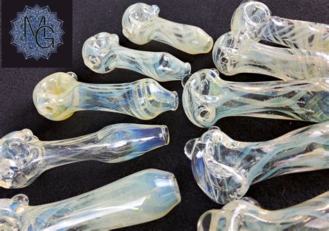 Color Changing Glass Pipe Silver Fumed Handmade Assorted Etsy