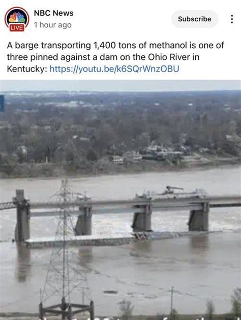 Methanol Ohio River Mcalpine Dam Is Methanol Toxic Barges Loose On