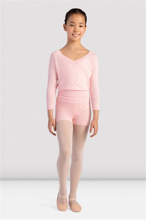 Girls Posie Knit Cropped Sweater Pink Bloch Dance Eu