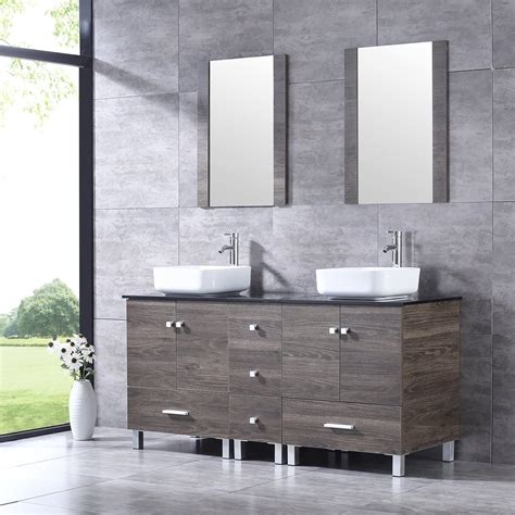 Wonline 60 Double Ply Wood Bathroom Vanity Cabinet And Square Ceramic