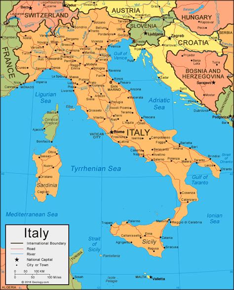 National Geographic Map Of Italy Map