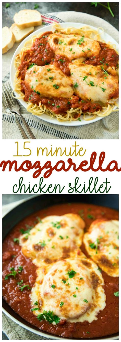 15 Minute Mozzarella Chicken Skillet So Easy And Delicious Recipe