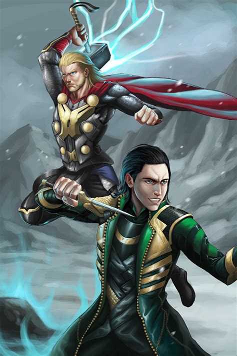 Loki And Thor By Genghiskwan On Deviantart