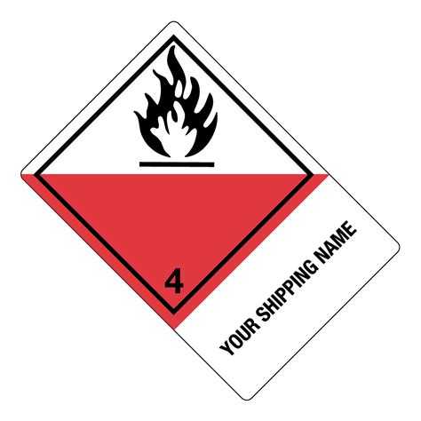 Hazard Class 4 2 Spontaneously Combustible Material 4 X 6 Gloss