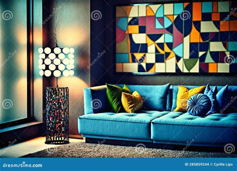 Klee S Artistic Interior - Generative Ai Stock Illustration