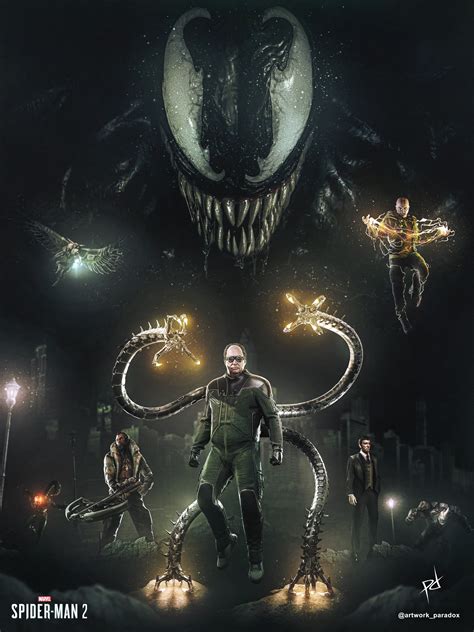 Artstation Insomniac Gamess Spider Man 2 Ps5 Concept Poster Made