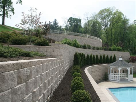 A larger retaining wall block mainly used for walls above 2'. Anchor Diamond Pro Retaining Wall System - Beveled Face