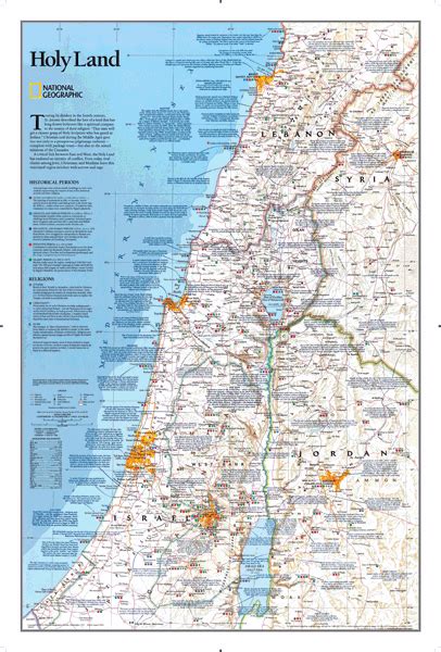 Holy Land Wall Map By National Geographic Mapsales