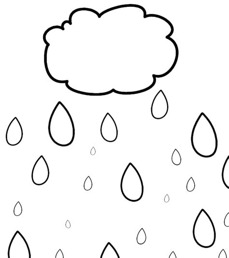 Best Photos Of Rain Coloring Pages Rain Cloud Coloring Pages