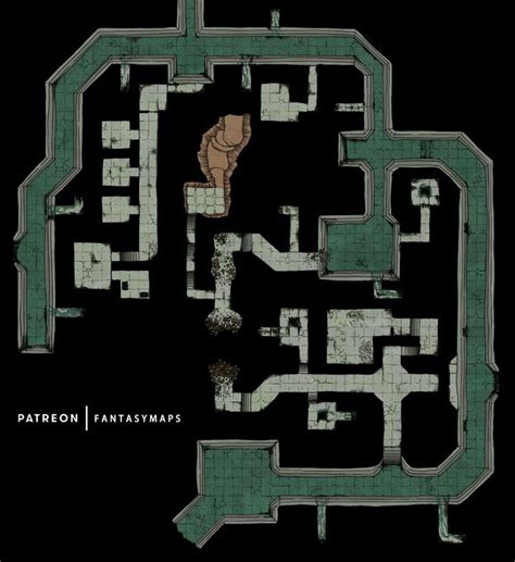Sewers Under The Town Square 55x60 Battlemap Fantasymaps Dnd