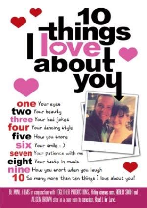 About you ag & co. 10 Things I Love About You Photo Upload Card | Moonpig
