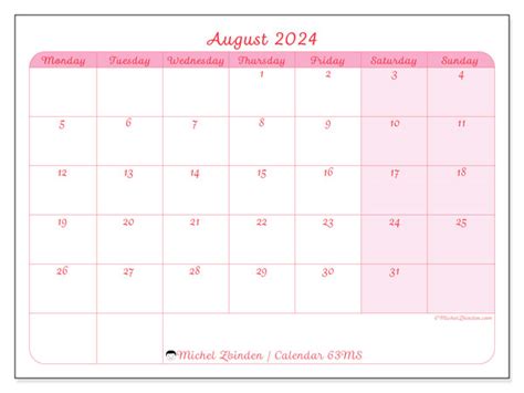 Calendar August 2024 63ms Michel Zbinden Za