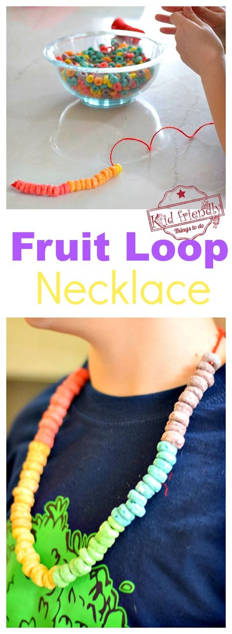 Make A Rainbow Fruit Loop Necklace A Fun Activity For Kids Kid