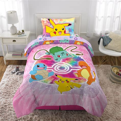 Pokémon Kids Twin Bed In A Bag Tie Dye Gaming Bedding Comforter And